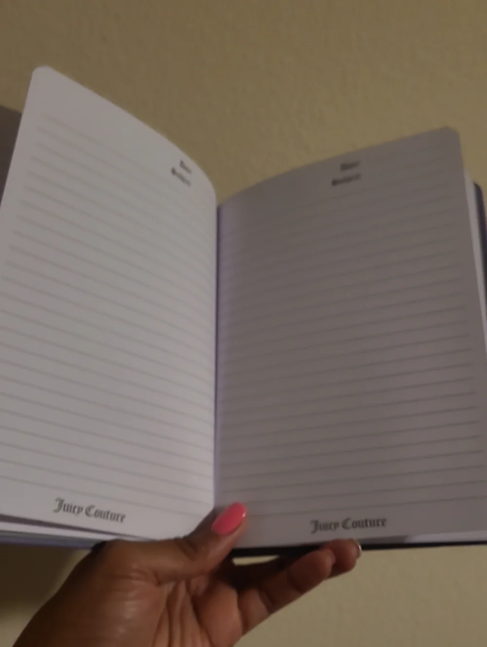 Juicy Couture Purple Faux Leather Journal with Gold Accents